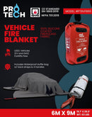 TechTrade LLC Fire Blankets Fire_Safety_USA Vehicle Fire Blanket Used for Extinguishing EV and Gas Vehicle Fires