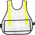 R & B Fabrication Safety Vests Fire_Safety_USA White LARGE Mesh Safety Vest with Reflective Material