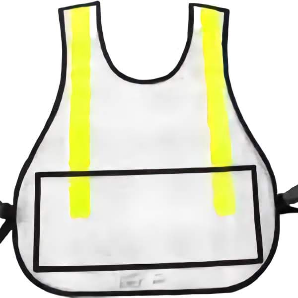 R & B Fabrication Safety Vests Fire_Safety_USA White Mesh Safety Vest with Reflective Material
