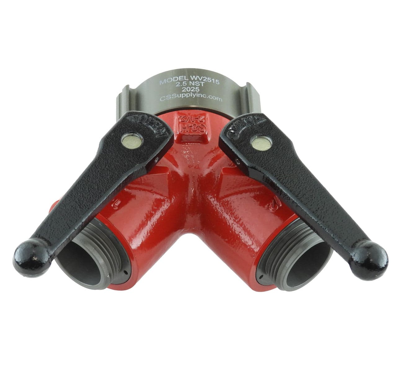 C & S Supply Wyes Fire_Safety_USA Wye Valve 2 1/2" F NST with 2 X 1 1/2" M