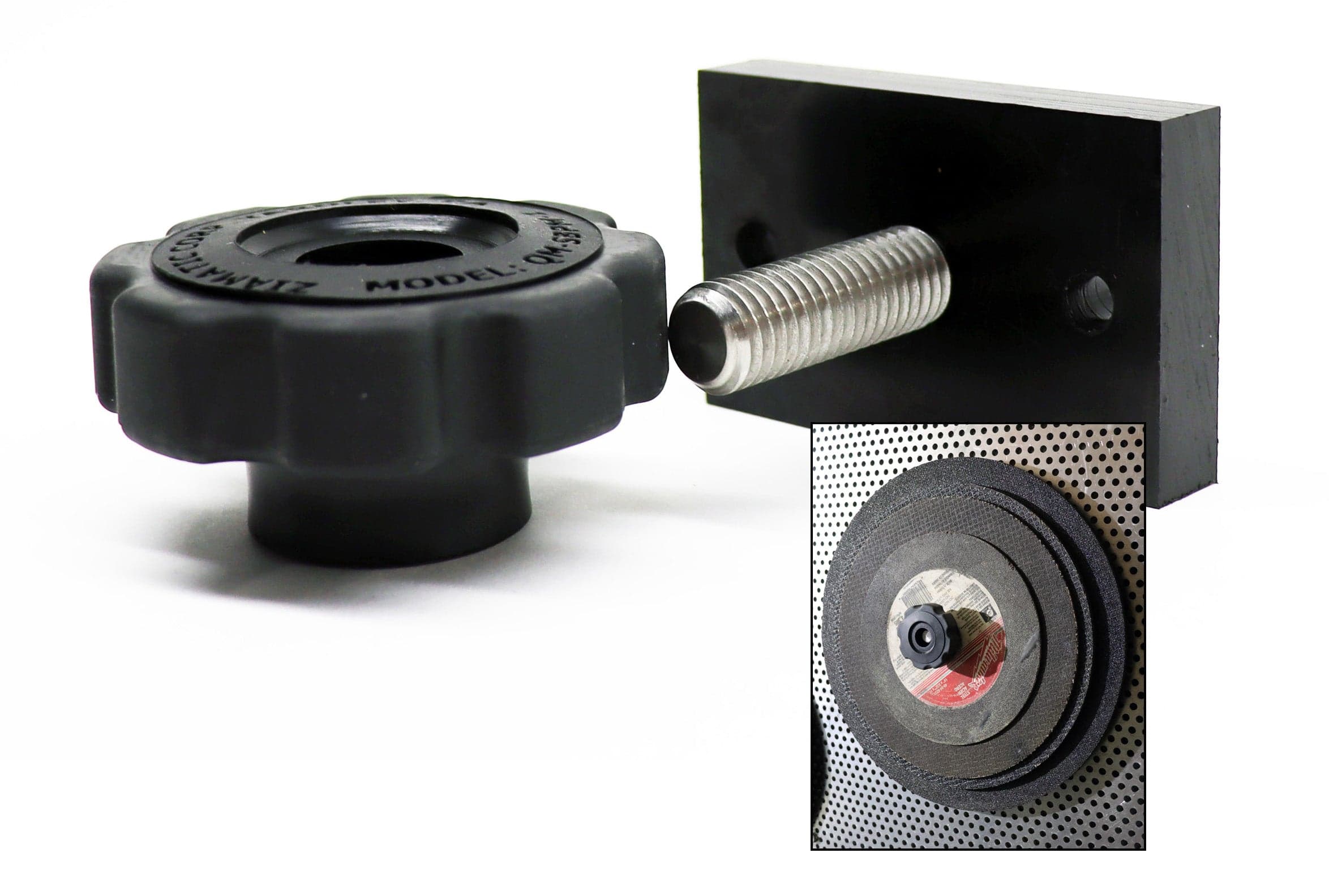 Ziamatic Mounting Brackets Fire_Safety_USA Ziamatic Corrosion-Resistant Saw Blade Post Mount - 1/2" Dia.