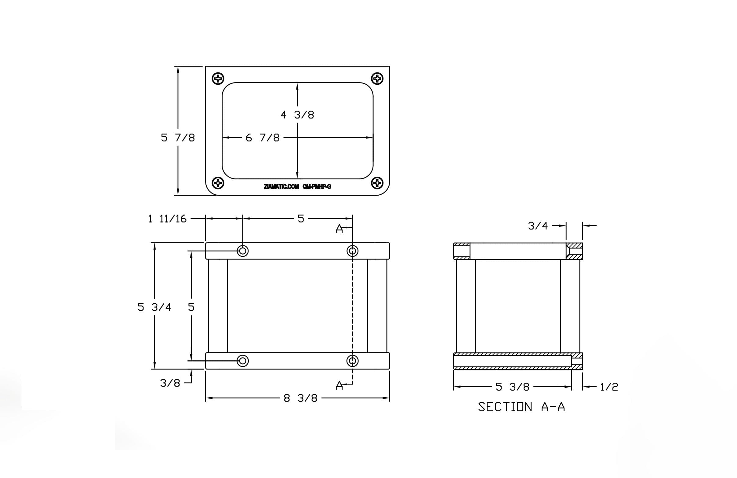 Ziamatic Mounting Brackets Fire_Safety_USA Ziamatic GALLON PREMIX HOLDER - BLACK