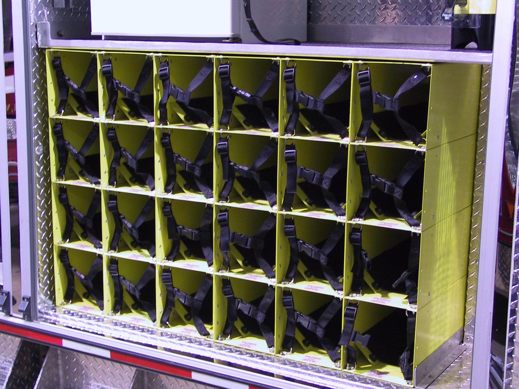 To Unit Scba Rack Ziamatic Horizontal Steel QUIC-STORAGE Rack - Less Top - Yellow