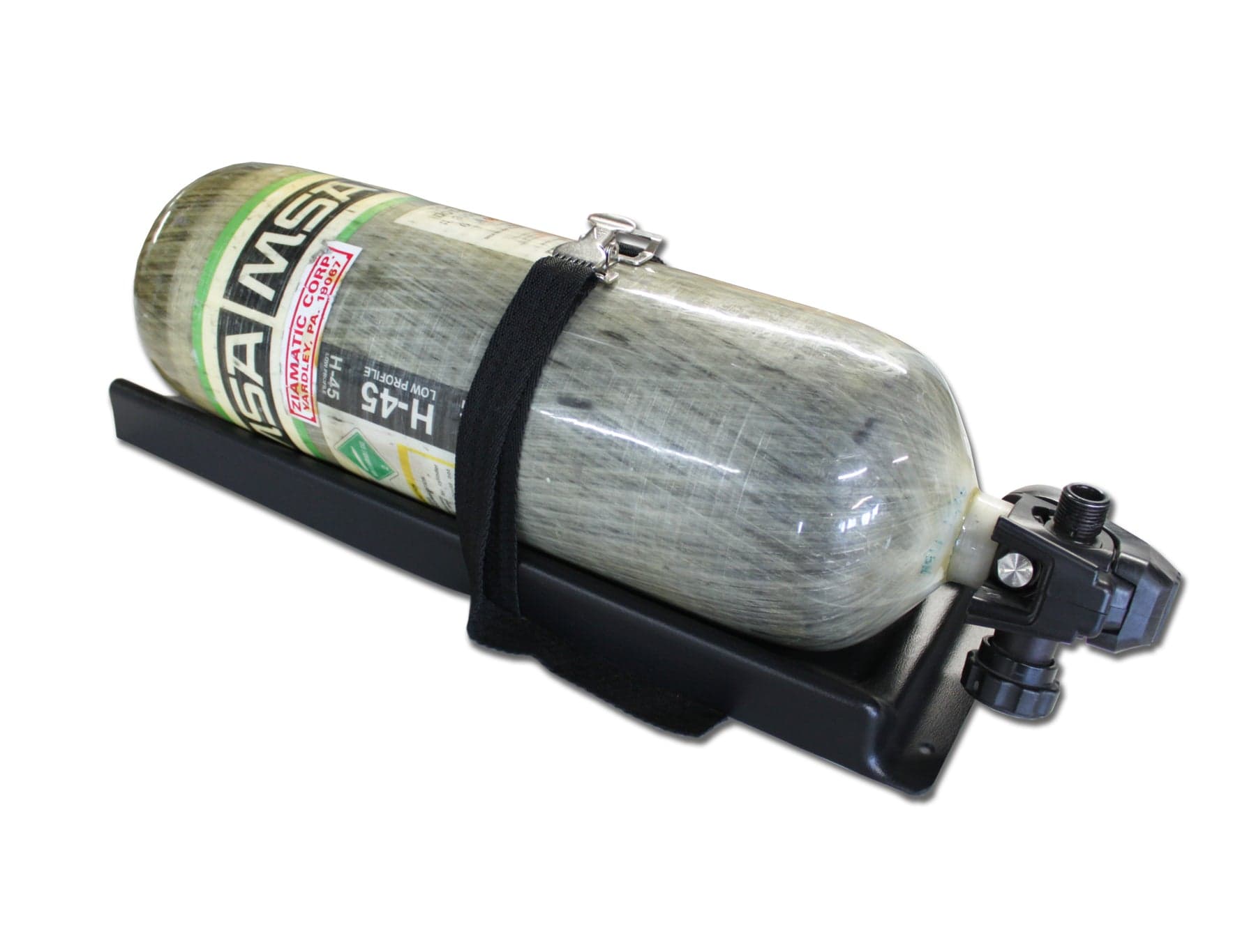 Ziamatic Mounting Brackets Fire_Safety_USA Ziamatic Plastic Air Cylinder & Extinguisher Cradle with Tie-Down Strap
