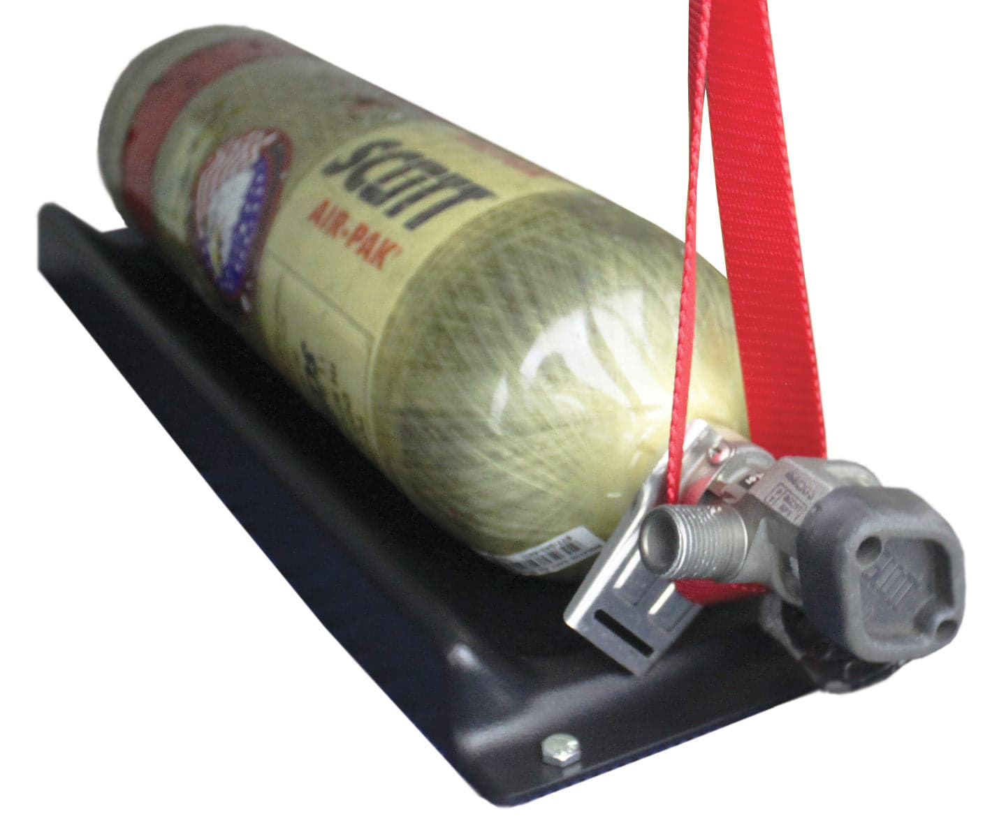 Ziamatic Mounting Brackets Fire_Safety_USA Ziamatic Plastic Air Cylinder & Extinguisher Cradle with Valve Strap
