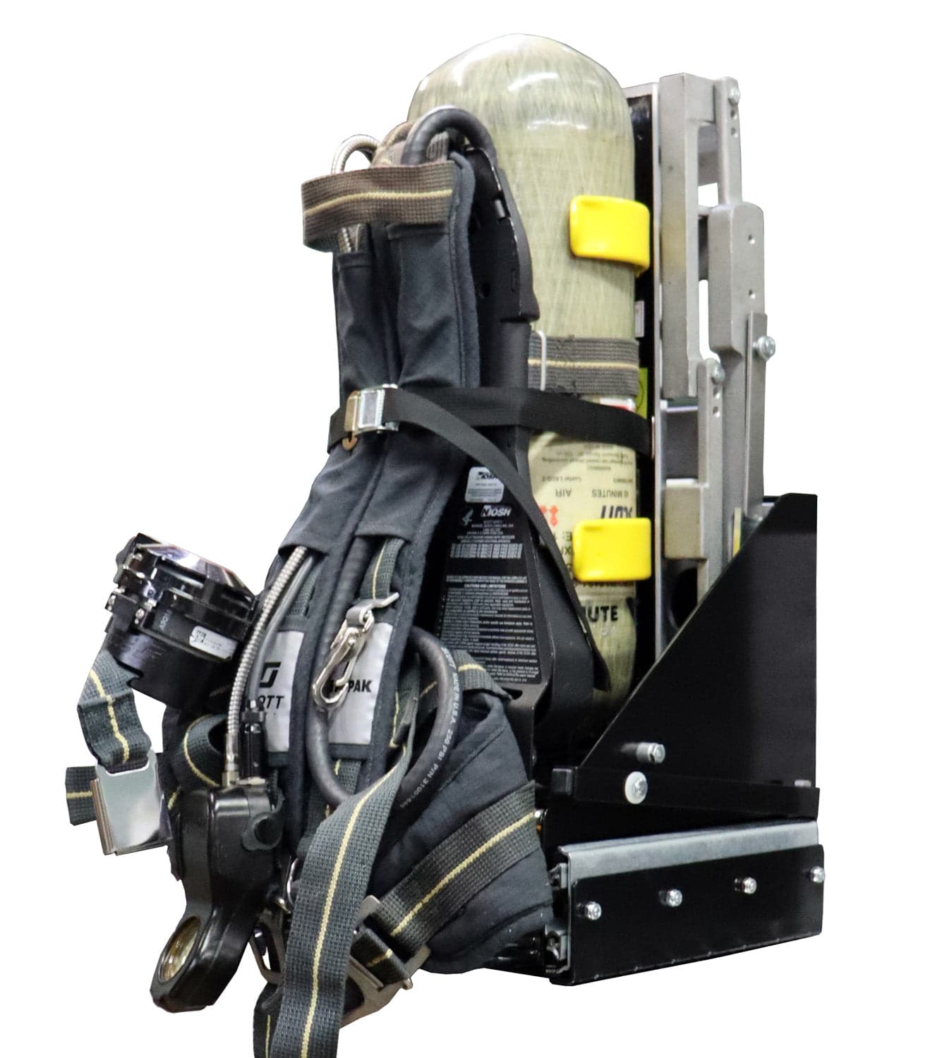 Ziamatic SCBA Brackets Fire_Safety_USA Ziamatic QUIC-SLIDE Swing-Down SCBA Bracket