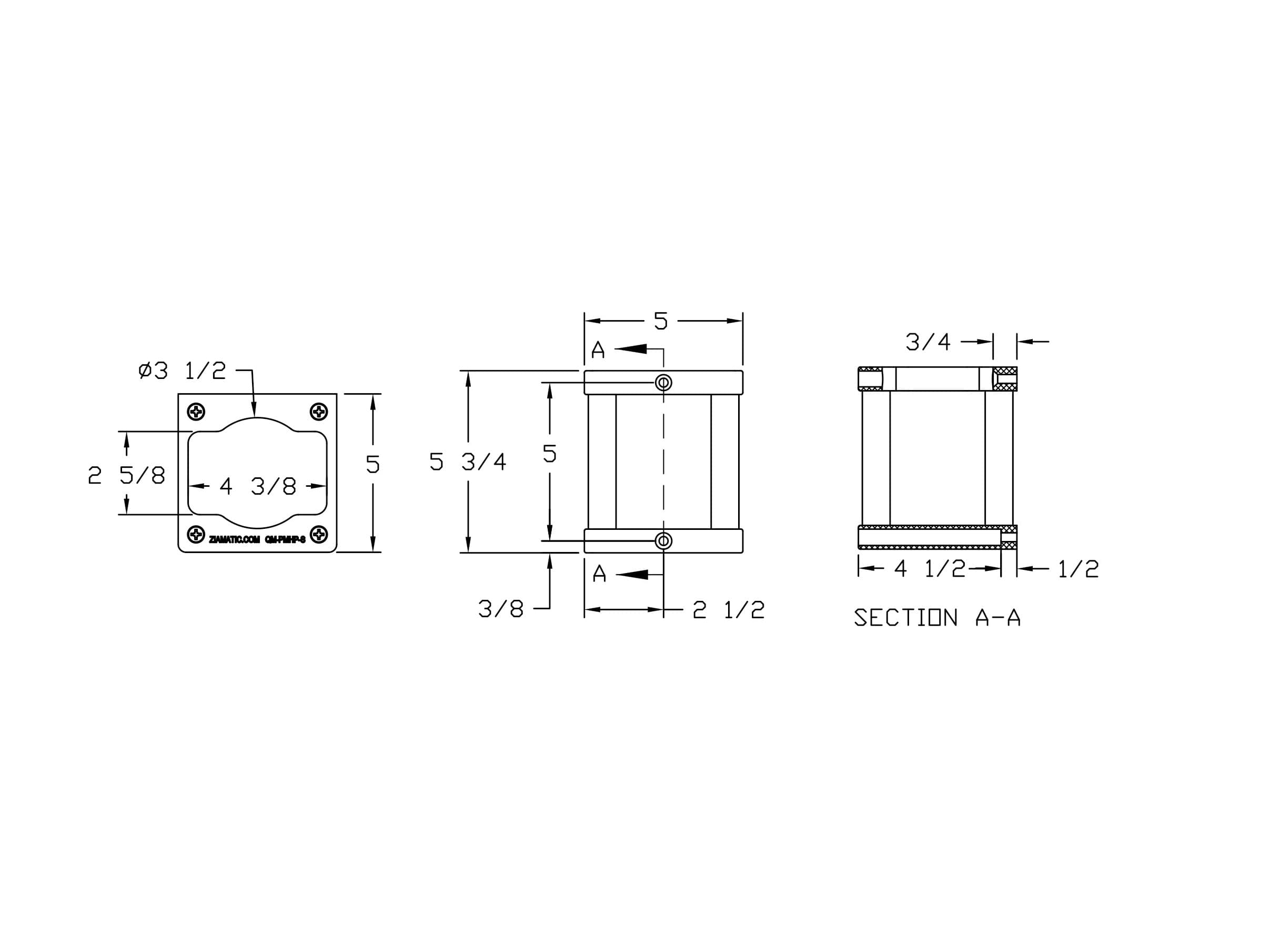 Ziamatic Mounting Brackets Fire_Safety_USA Ziamatic SINGLE PREMIX HOLDER - BLACK