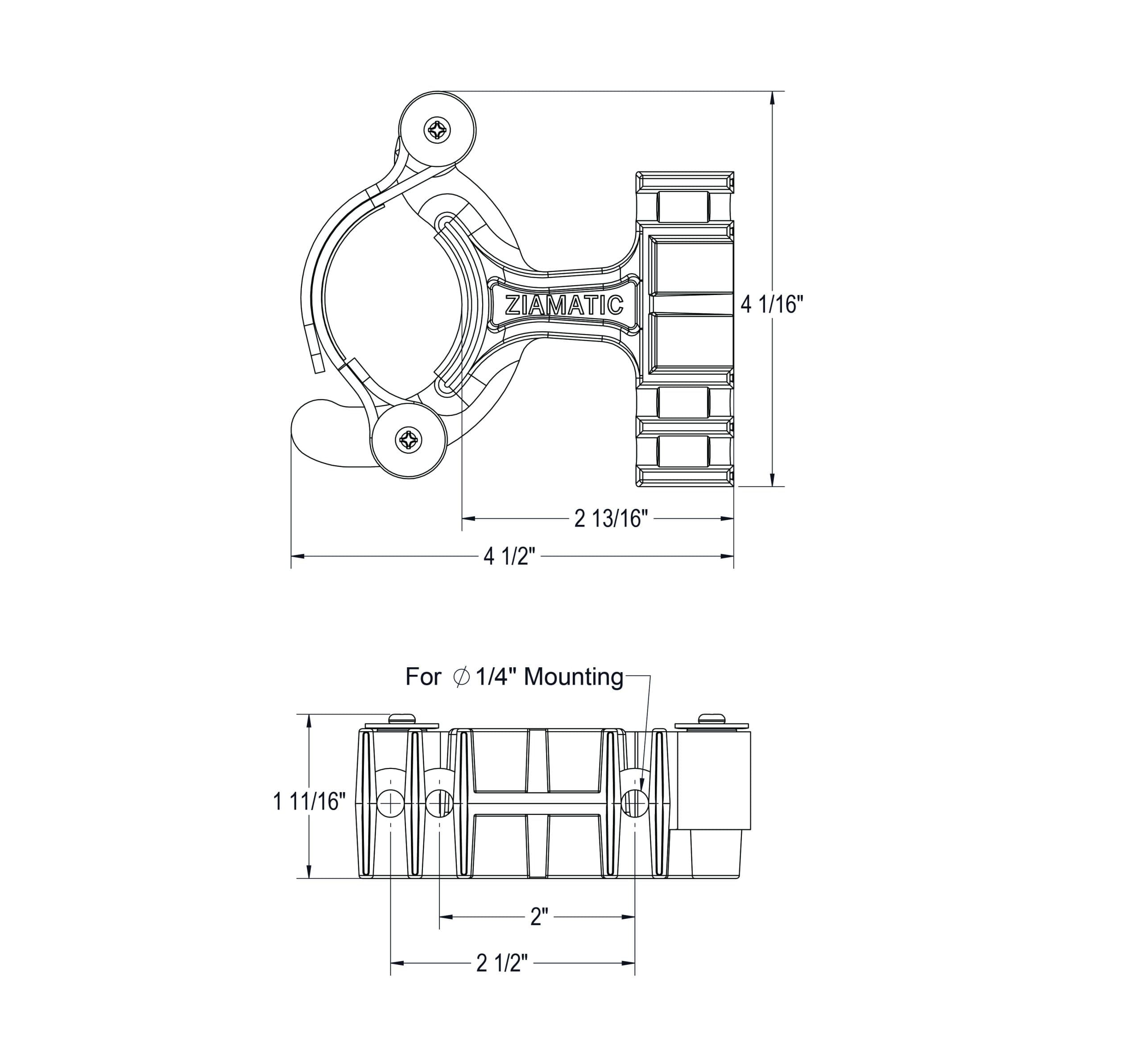 Ziamatic Mounting Brackets Fire_Safety_USA Ziamatic SURE-GRIP 275 - Tool and Equipment Mounts