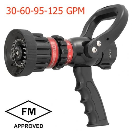 Fire Hose Nozzles Direct Nozzles Fire_Safety_USA 1-1/2" Selectable Gallonage Nozzle (30-60-95-125 GPM)