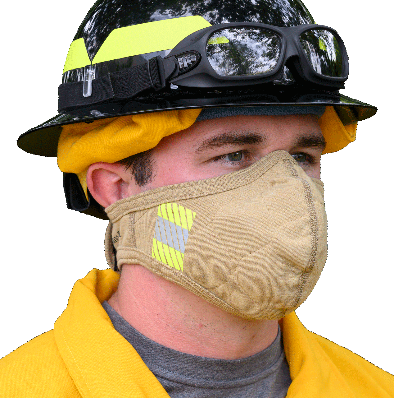 PGI Wildland Mask Fire_Safety_USA Barriaire™ Gold Particulate Mask with 3M Trim