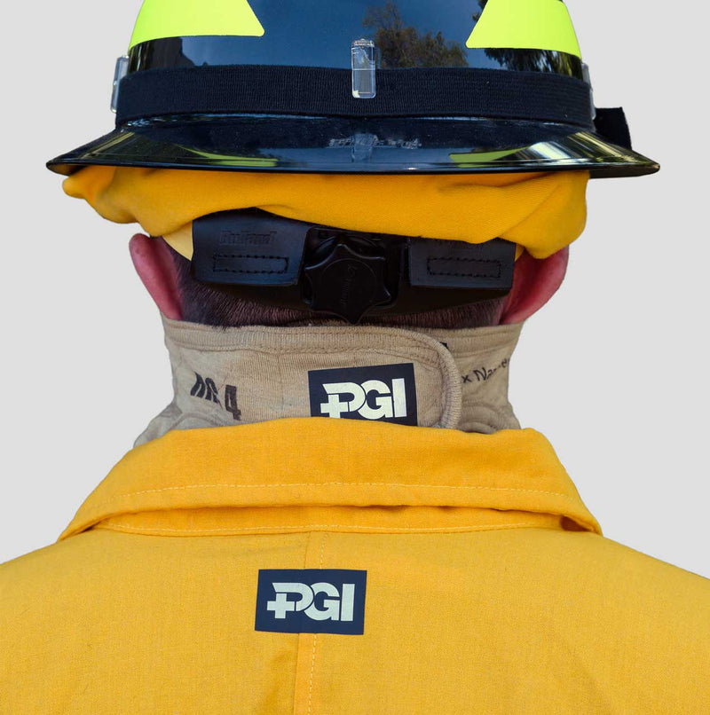 Barriaire Gold Particulate Mask with neck gaiter and 3M Trim