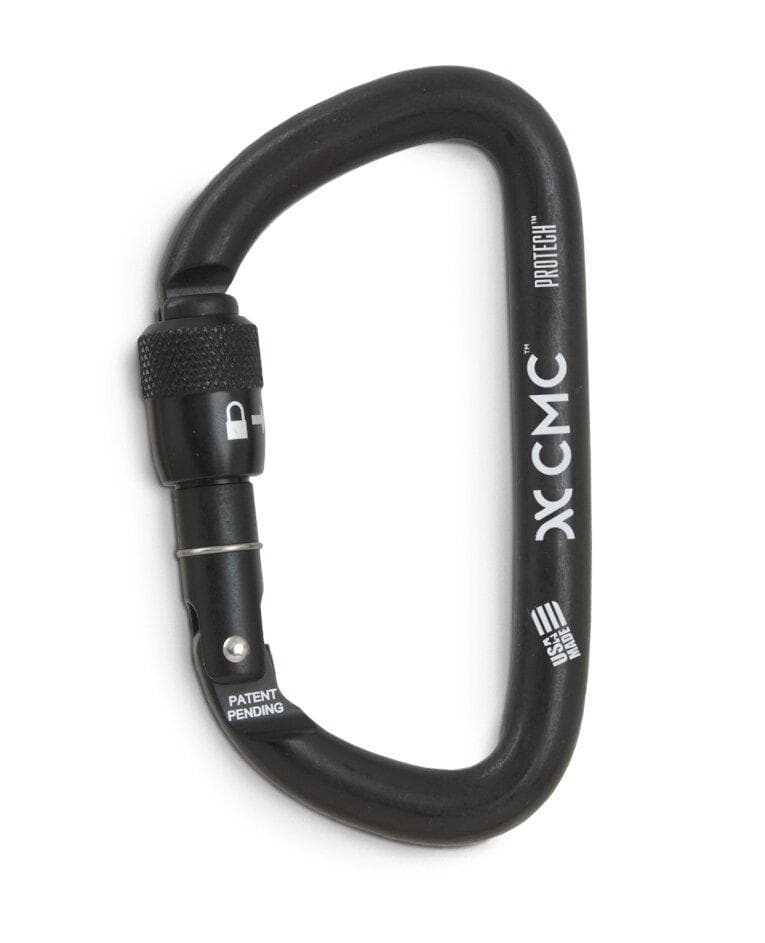 CMC Carabiner Fire_Safety_USA CMC Black Protech™ Aluminum Key-Lock Carabiner