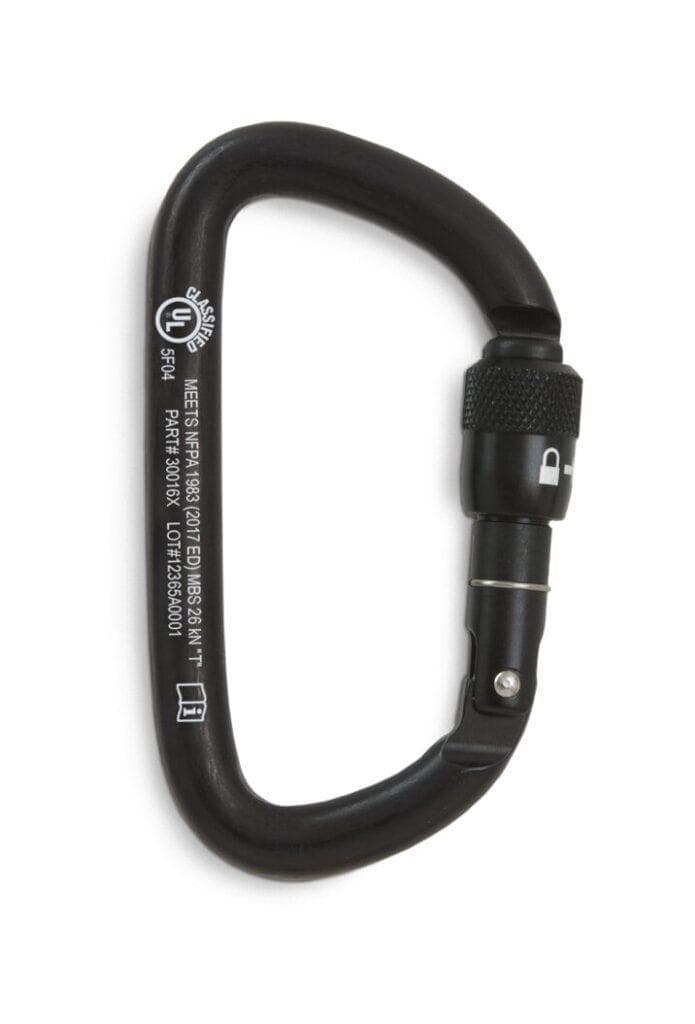 CMC Carabiner Fire_Safety_USA CMC Black Protech™ Aluminum Key-Lock Carabiner