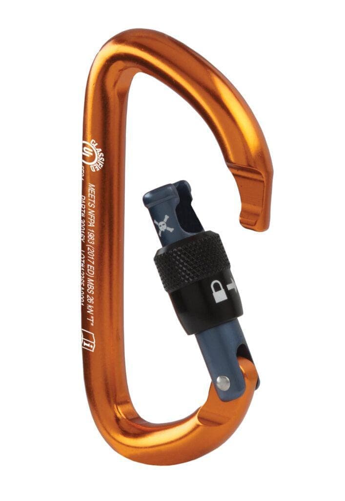 CMC Carabiner Fire_Safety_USA CMC Orange Protech™ Aluminum Key-Lock Carabiner