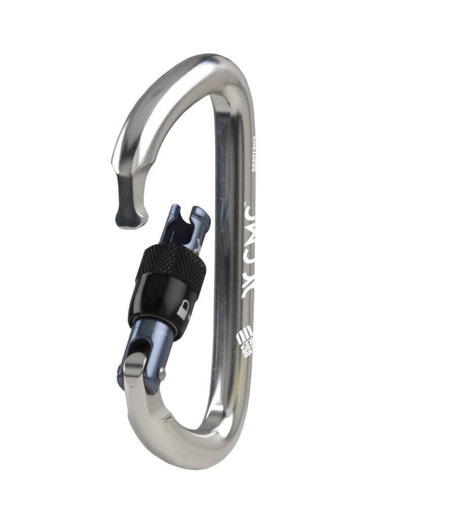 CMC Carabiner Fire_Safety_USA CMC Silver Protech™ Aluminum Key-Lock Carabiner