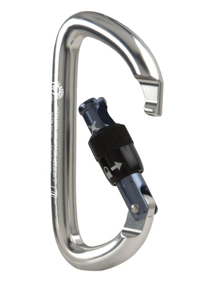 CMC Carabiner Fire_Safety_USA CMC Silver Protech™ Aluminum Key-Lock Carabiner