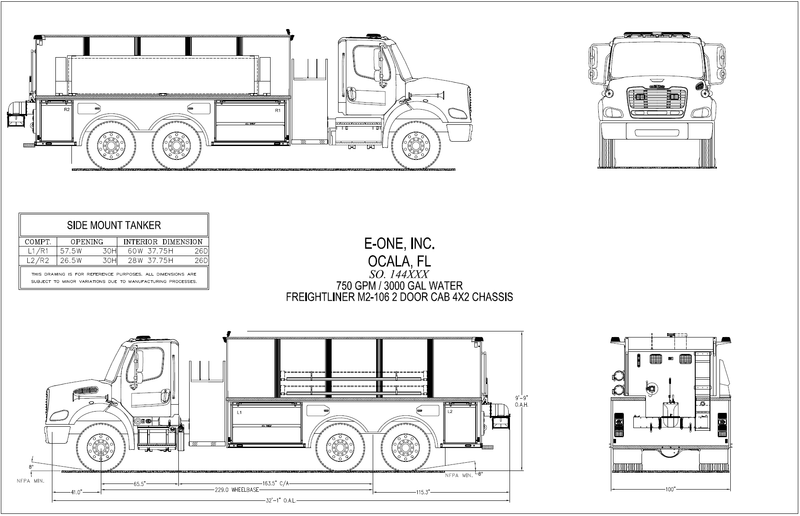E-ONE Fire Truck Fire_Safety_USA E-One 3,000 Gallon Tanker