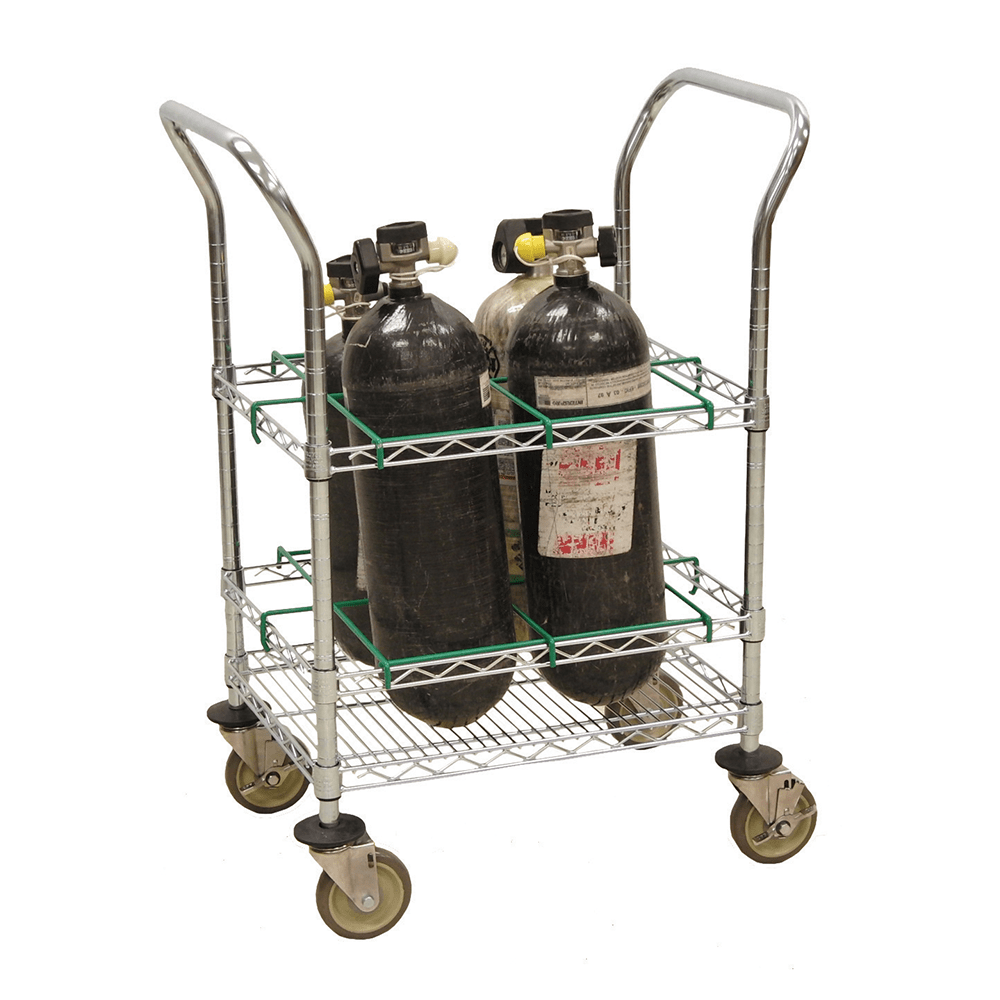 Ready Rack Bottle Carts Fire_Safety_USA EMS Oxygen Cart – SCBA or M Cylinders