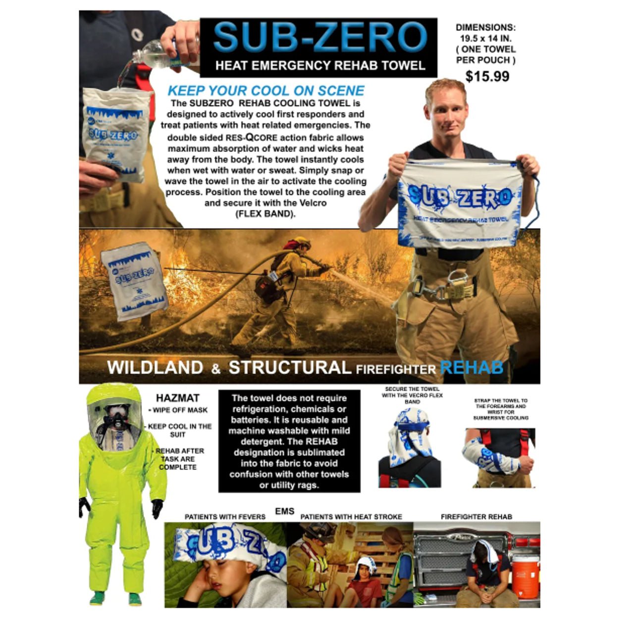 Subzero Rehab Cooling Towel