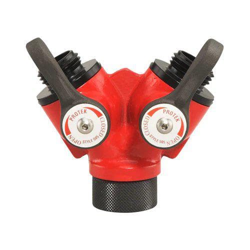 Fire Hose Nozzles Direct Wyes Fire_Safety_USA Forestry Wye Valve (1) 1" Female Inlet x (2) 1" Male Outlets
