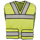 Gerber Outerwear Safety Vests Fire_Safety_USA Gerber Outerwear Bright Star Vest Lime w/ Black edged Silver Trim