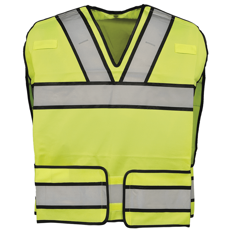 Gerber Outerwear Safety Vests Fire_Safety_USA Gerber Outerwear Bright Star Vest Lime w/ Black edged Silver Trim