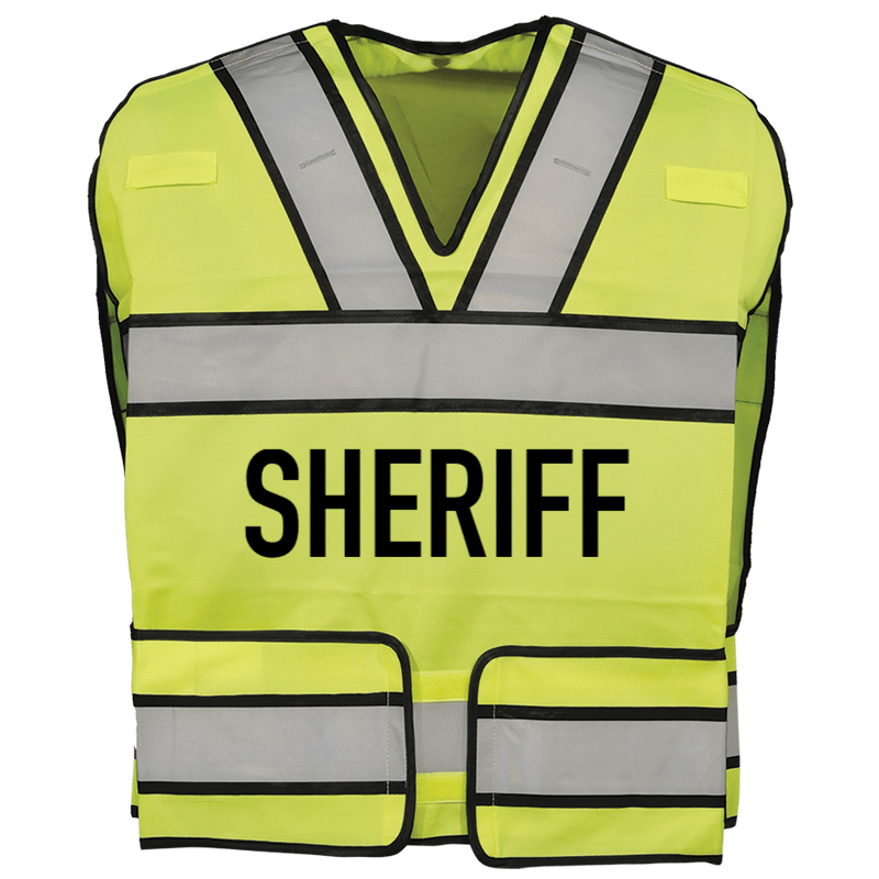 Gerber Outerwear Safety Vests Fire_Safety_USA Gerber Outerwear Bright Star Vest Lime w/ Black edged Silver Trim