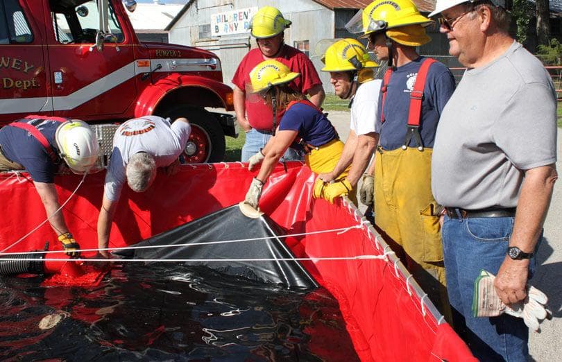 Husky Portable Folding Tanks Fire_Safety_USA Husky Portable Steel & Aluminum Folding Tanks