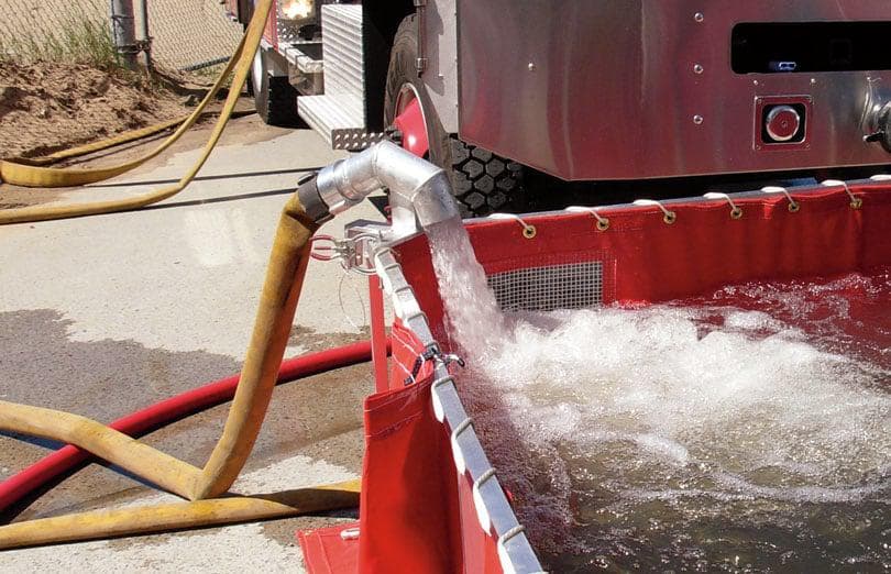 Husky Portable Folding Tanks Fire_Safety_USA Husky Portable Supply Line Holders