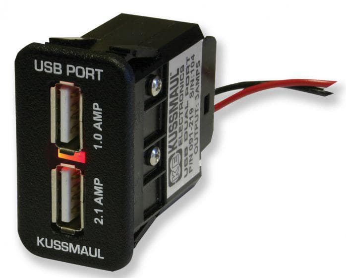 Kussmaul Electronics USB Dual Port Fire_Safety_USA Kussmaul USB Dual Port NGR