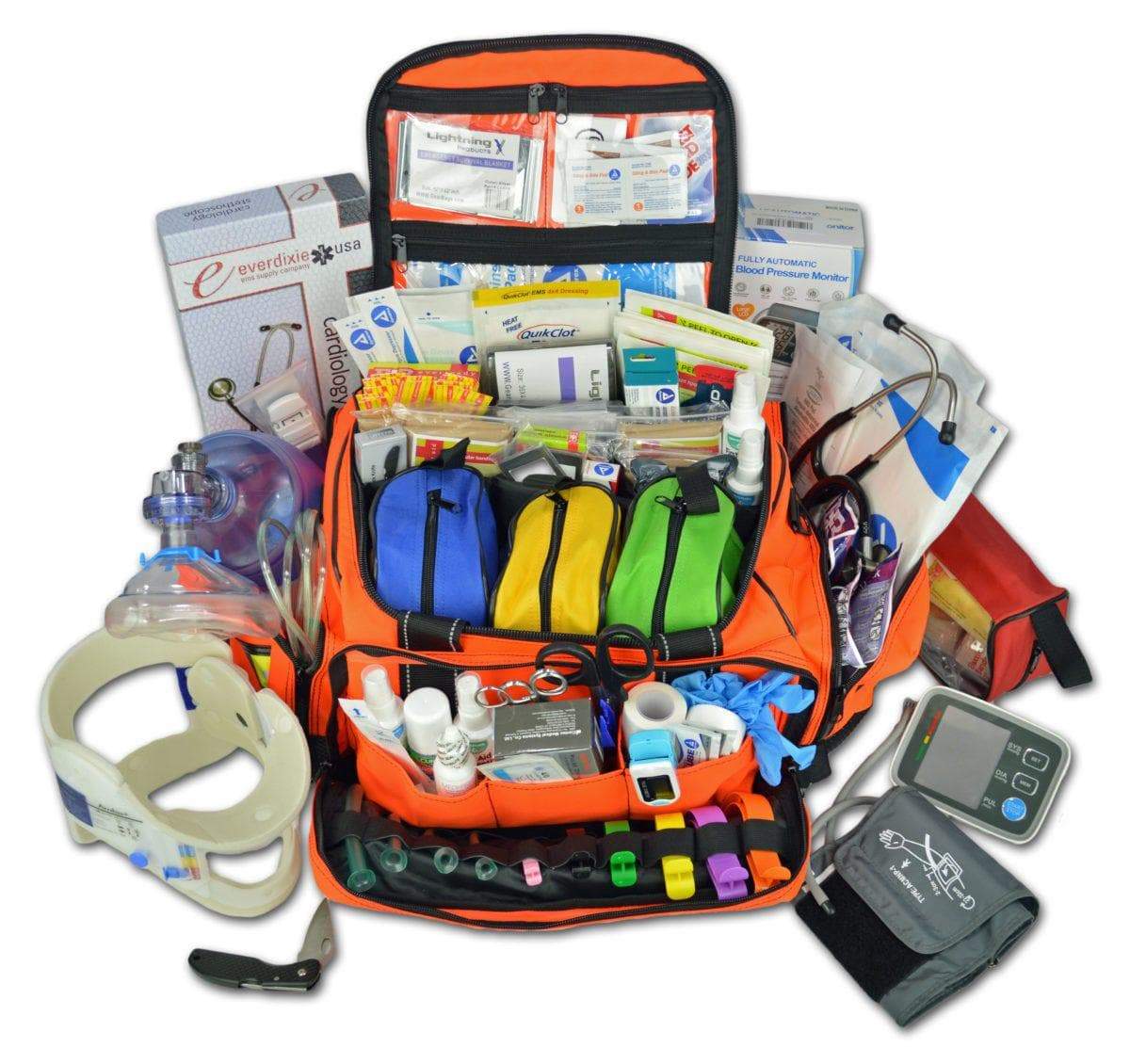 米国EMTコンテラバッグ付きセット Pre-Stocked Mid-Sized EMT Bag w/ Standard Fill Kit + Trauma Pak