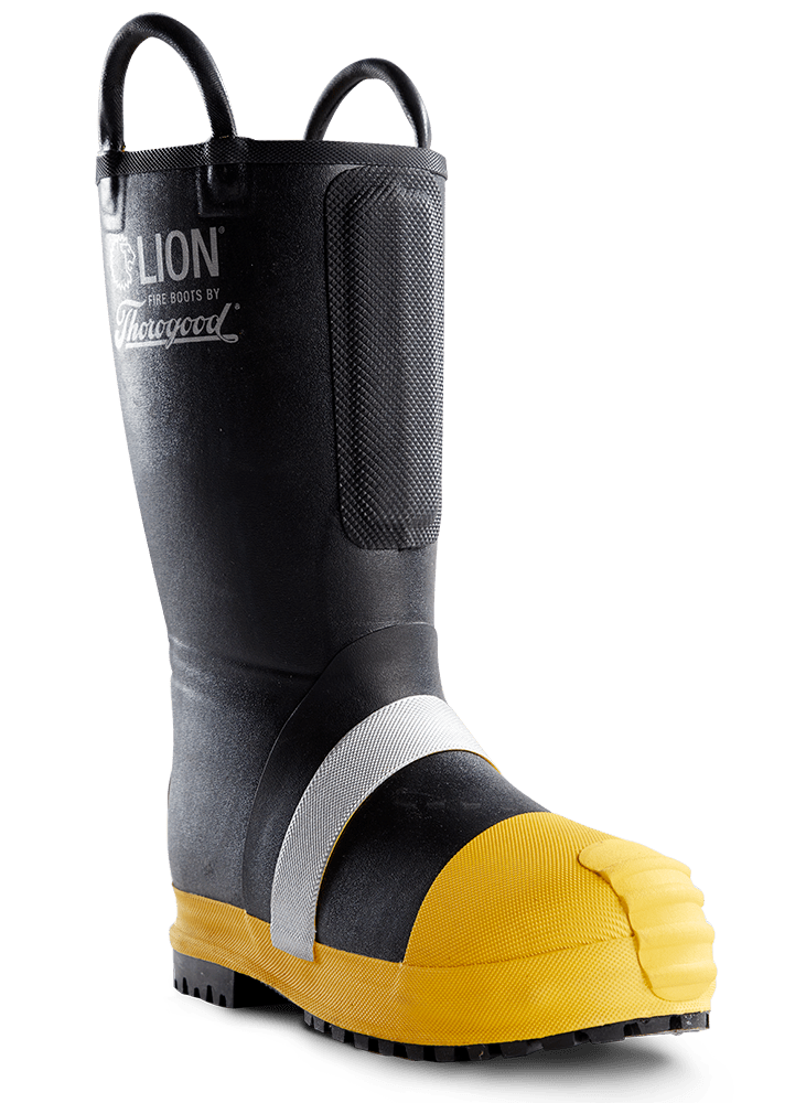 Lion Boots Fire_Safety_USA LION HellFire Kevlar Insulated 14" Pull-On Rubber Structural Boots