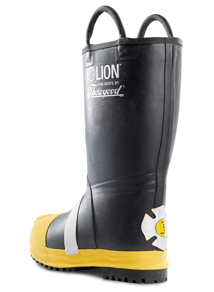 Lion Boots Fire_Safety_USA LION HellFire Kevlar Insulated 14" Pull-On Rubber Structural Boots