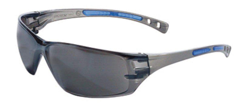 RADNOR Cobalt Classic Gray Frameless Safety Glasses With Gray Polycarbonate Anti-Fog/Anti-Scratch Lens