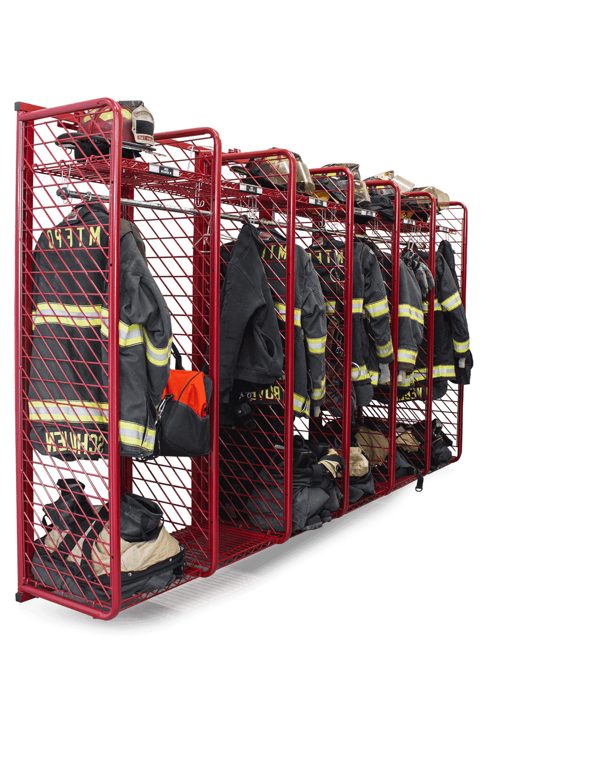 Ready Rack Storage Racks Fire_Safety_USA Red Rack Wall Mounted Gear Storage - 18" Wide