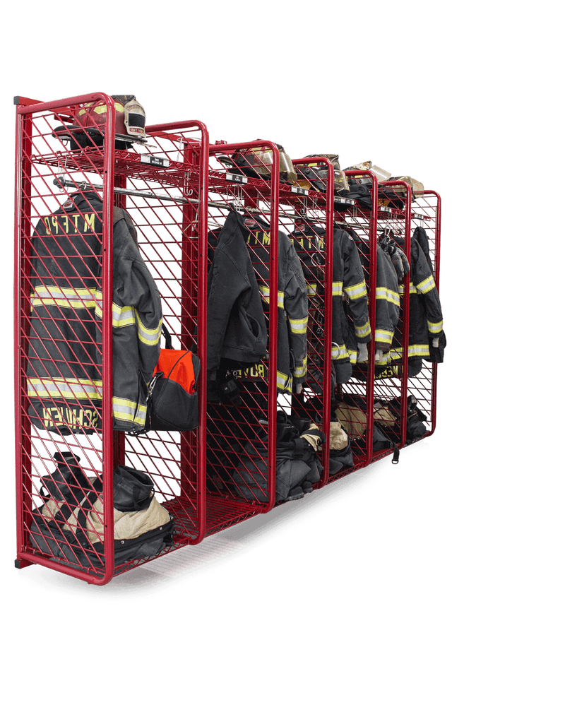 Ready Rack Storage Racks Fire_Safety_USA Red Rack Wall Mounted Gear Storage - 18" Wide