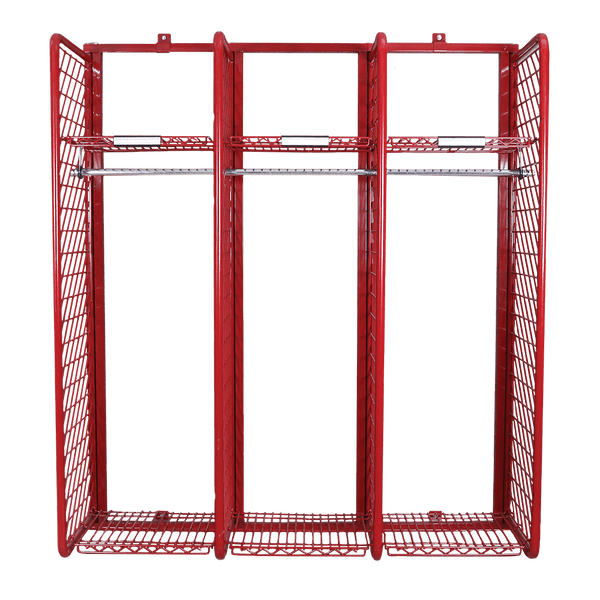 Red Rack Wall Mounted Gear Storage - 18